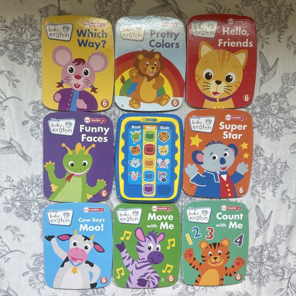 Me Reader Jr. 8 Book Library Electronic Reader Disney Baby Einstein Audio